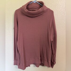 GAP Mauve Cowl Neck Sweater Soft Knit Relaxed Fit